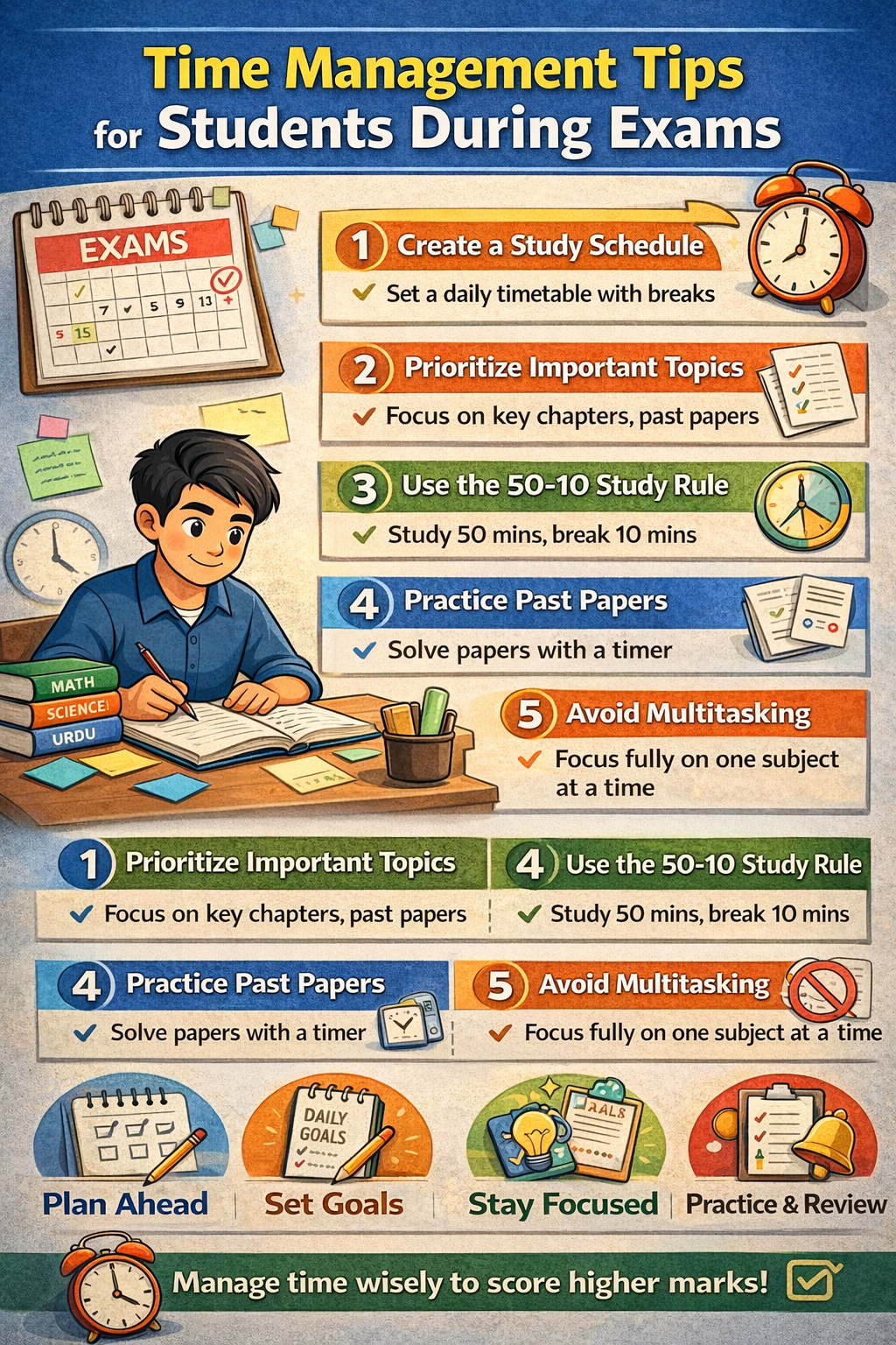 Time Management Tips for Students During Exams