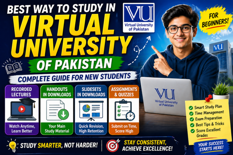 Best Way to Study in Virtual University of Pakistan for Beginners
