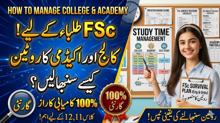 How to Manage College and Academy Routines for FSc Students